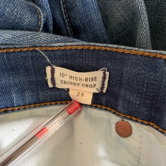 Madewell High Rise Skinny Crop Button Fly Jeans Size 29 Blue - Picture 5 of 10